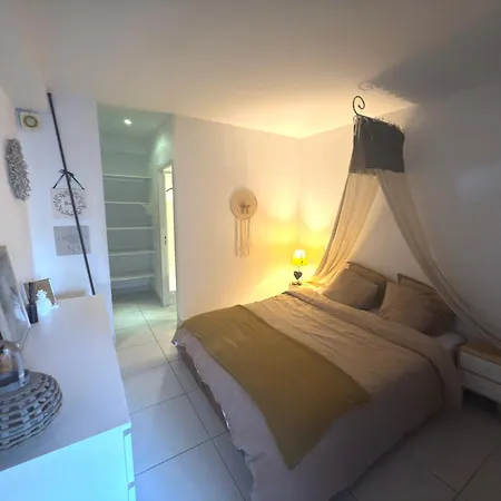 Paillotte Bambou-montpellier Centre 10minutes - 35m2 Terrasse- Parking شقة *